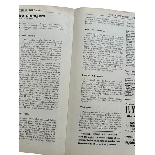 51 - FULHAM VERSUS ROTHERHAM COUNTY 1922/23 FOOTBALL PROGRAMME, 24/2/1923, DIVISION 2. PROFESSIONALLY REP... 