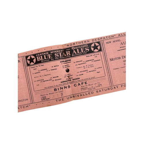 53 - DARLINGTON VERSUS DONCASTER ROVERS 1938/39 FOOTBALL PROGRAMME, 28/1/1939, DIVISION 3 NORTH. CREASING... 