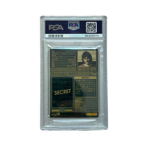 103 - 2008-09 GEORGE BEST PANINI WCCF FOOTBALL TRADING CARD, PSA 9 MINT, INTERCONTINENTAL CLUBS MANCHESTER... 