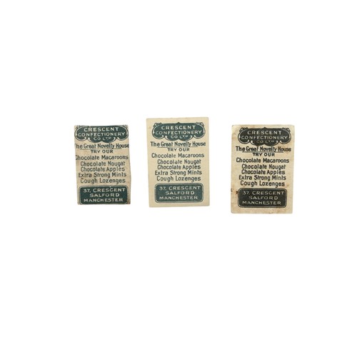 848 - CRESCENT CONFECTIONERY FOOTBALL CIGARETTE CARDS, X3 ISSUES, F.J. GREGORY- WATFORD, J. DAWSON- BURNLE... 