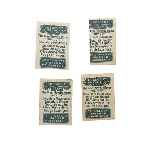 849 - CRESCENT CONFECTIONERY FOOTBALL CIGARETTE CARDS, X4 ISSUES, F.J. PENN- FULHAM, L.BARRY- NOTTS COUNTY... 