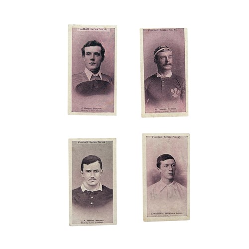 851 - EARLY 1900S WILLS 'FOOTBALL SERIES' CIGARETTE CARDS, A. WHITTAKER- BLACKBURN ROVERS, L.A. PHILLIPS- ... 