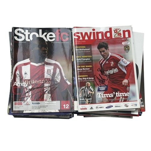 937 - APPROXIMATELY 32 MISCELLANEOUS FOOTBALL PROGRAMMES, 2000-2023, SOME SIGNED, SIGNATURES NOTED ON COVE... 