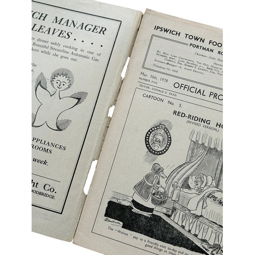 22 - IPSWICH TOWN VERSUS WOLVERHAMPTON WANDERERS 1936/37 FOOTBALL PROGRAMME, 30/3/1937, FRIENDLY ISSUE. H... 