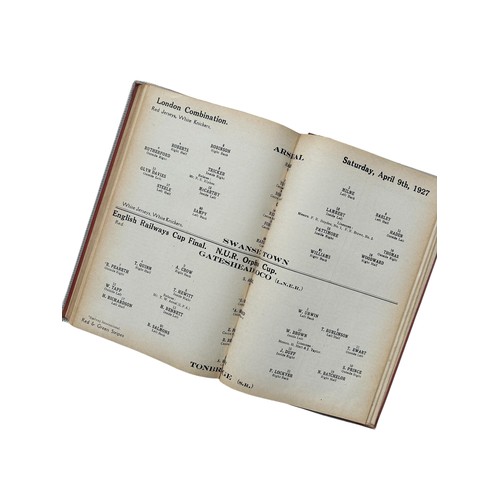 103 - ARSENAL 1926/27 CLUB BOUND VOLUME OF MATCH PROGRAMMES, OPPONENTS INCLUDE DERBY COUNTY, BOLTON WANDER... 
