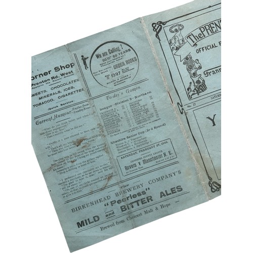 108 - TRANMERE ROVERS VERSUS BRADFORD PARK AVENUE 1925/26 FOOTBALL PROGRAMME, 20/2/1926, DIVISION III. CRE... 