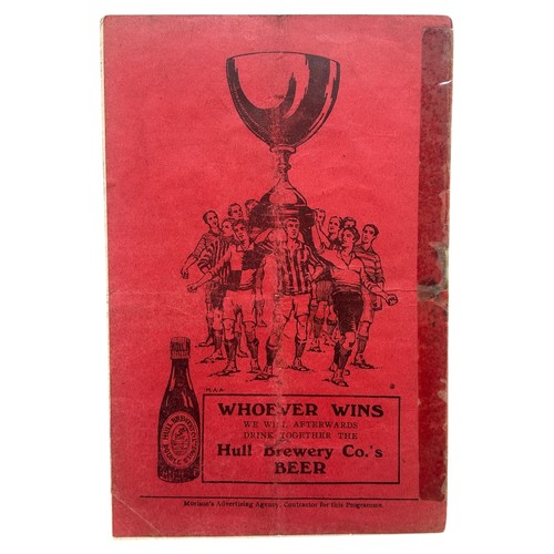 199 - 1914 HULL KINGSTON ROVERS VERSUS HUDDERSFIELD RUGBY LEAGUE PROGRAMME, 14/3/1914, SCARCE ITEM. TAPE T... 