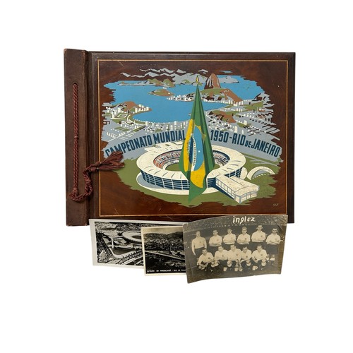 550 - 1950 FIFA WORLD CUP BRAZIL. VERY RARE LIMITED EDITION 1/200 ORIGINAL WOODEN PHOTO ALBUM. SCARCE ORIG... 