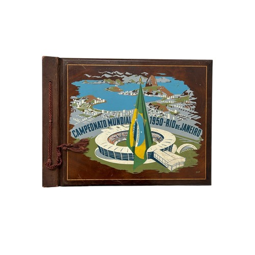 550 - 1950 FIFA WORLD CUP BRAZIL. VERY RARE LIMITED EDITION 1/200 ORIGINAL WOODEN PHOTO ALBUM. SCARCE ORIG... 