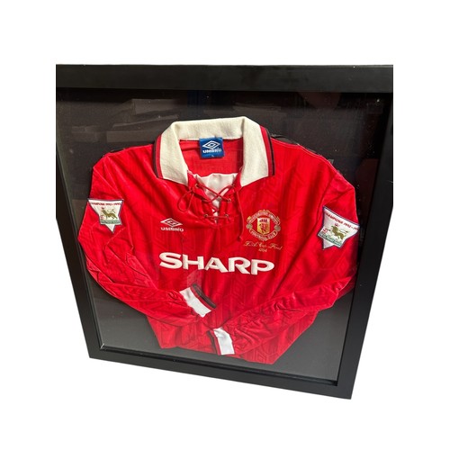 549 - MANCHESTER UNITED 1994 FA CUP FINAL FOOTBALL SHIRT, LONG SLEEVED SHIRT WITH PREMIER LEAGUE PATCHES &... 
