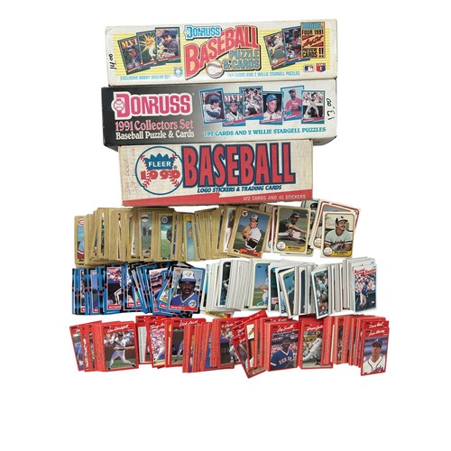 778 - LARGE COLLECTION OF BASEBALL CARDS, ALL AMERICAN ISSUED, FLEER 1990 ORIGINAL BOX, DONRUSS 1991, PLUS... 