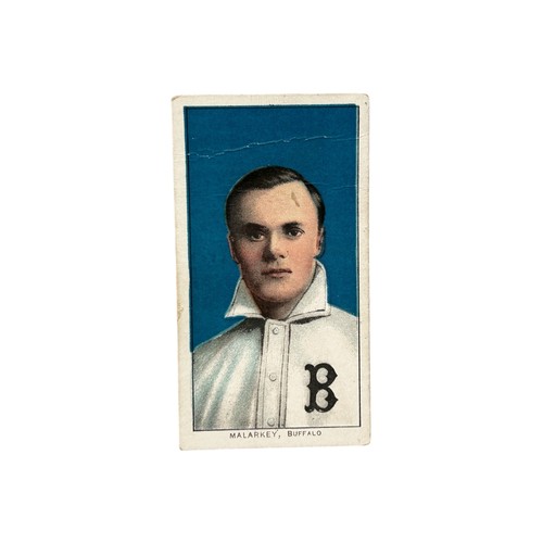 749 - 1909-11 T206 SWEET CAPORAL BASEBALL CIGARETTE CARD, BILL MALARKEY, BUFFALO, WHITE BORDER, PORTRAIT, ... 