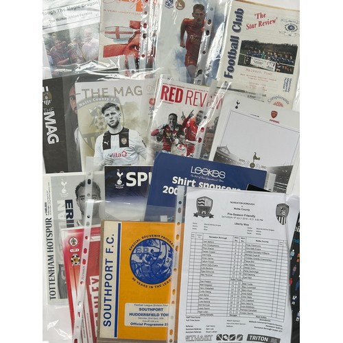 1230 - SIX BOXES FULL OF FOOTBALL PROGRAMMES, 500 PLUS PIECES, MAINLY ENGLISH/ BRITISH, MANY NON-LEAGUE/ FR... 