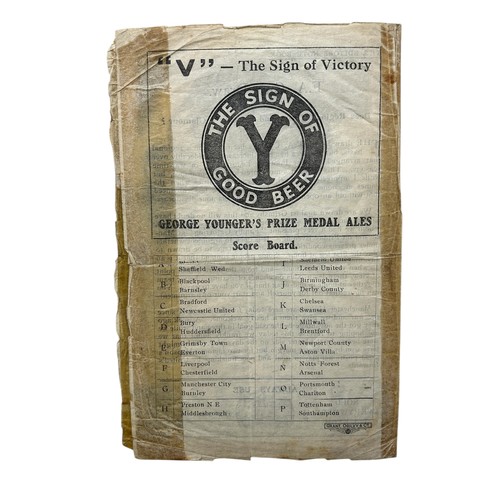 136 - MANCHESTER UNITED AWAY VERSUS SUNDERLAND 1945/46 FOOTBALL PROGRAMME, 22/12/1945, 4-PAGE ISSUE. POOR ... 