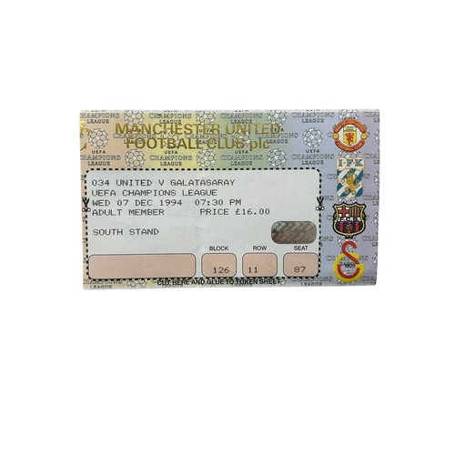 DAVID BECKHAM FIRST MANCHESTER UNITED GOAL FOOTBALL TICKET STUB, VERSUS ...