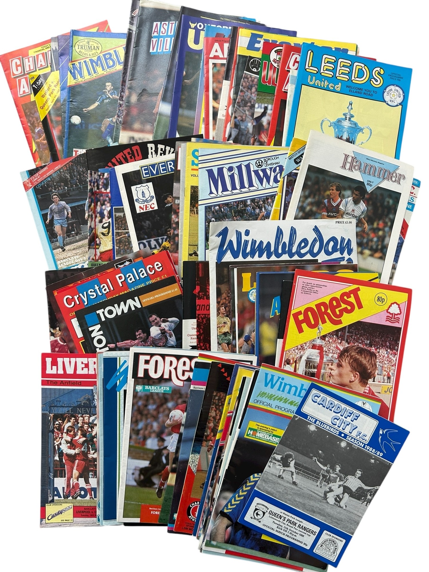 COLLECTION OF QUEENS PARK RANGERS PROGRAMMES, FULL SETS OF AWAYS, 86/7 ...