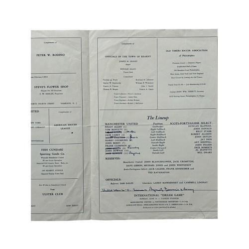 99 - 1952 MANCHESTER UNITED VERSUS NEW JERSEY SELECT FOOTBALL PROGRAMME, 9/5/1952, MANCHESTER UNITED US T... 