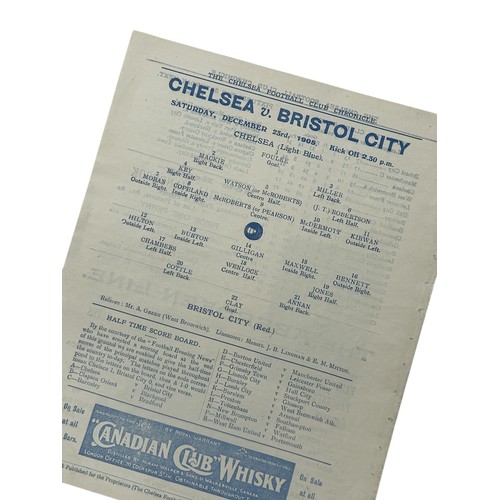 341 - CHELSEA VERSUS BRISTOL CITY 1905/06 FOOTBALL PROGRAMME, 23/12/1905, CHELSEA'S FIRST SEASON. VG, EX B... 