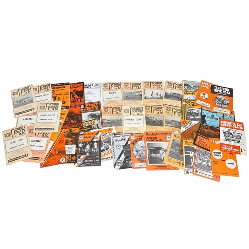 154 - COLLECTION OF NEWPORT COUNTY FOOTBALL PROGRAMMES, 1952-53 ONWARDS, ONE PER SEASON, X8 50s EXAMPLES. ... 
