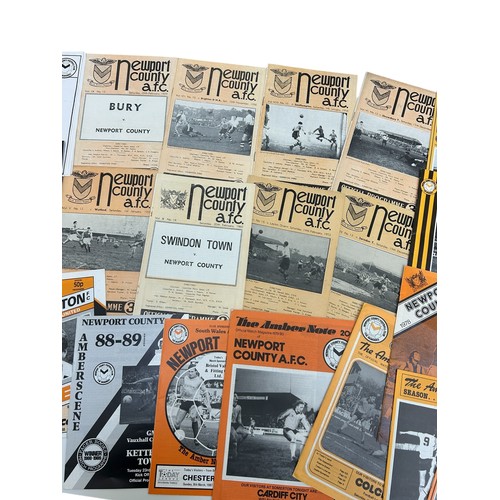 154 - COLLECTION OF NEWPORT COUNTY FOOTBALL PROGRAMMES, 1952-53 ONWARDS, ONE PER SEASON, X8 50s EXAMPLES. ... 