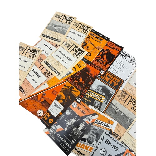154 - COLLECTION OF NEWPORT COUNTY FOOTBALL PROGRAMMES, 1952-53 ONWARDS, ONE PER SEASON, X8 50s EXAMPLES. ... 