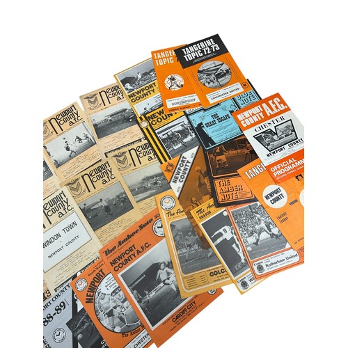 154 - COLLECTION OF NEWPORT COUNTY FOOTBALL PROGRAMMES, 1952-53 ONWARDS, ONE PER SEASON, X8 50s EXAMPLES. ... 