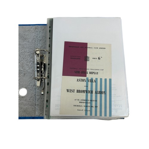 160 - ALBUM OF MISCELLANEOUS BIRMINGHAM CITY/ GAMES PLAYED AT ST ANDREWS FOOTBALL PROGRAMMES, 25+, SEMI-FI... 