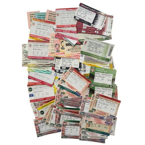 69 - COLLECTION OF MANCHESTER UNITED AWAY VERSUS LIVERPOOL FOOTBALL TICKET STUBS, 98 EXAMPLES, 1990s ONW,... 