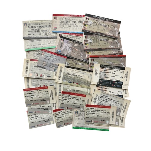 72 - COLLECTION OF MANCHESTER UNITED AWAY VERSUS FULHAM FOOTBALL TICKET STUBS, 36 EXAMPLES, DUPLICATION N... 