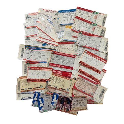 74 - COLLECTION OF MANCHESTER UNITED AWAY VERSUS BLACKBURN ROVERS FOOTBALL TICKET STUBS, 48 EXAMPLES, 199... 