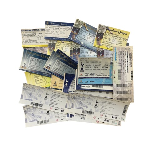 75 - COLLECTION OF MANCHESTER UNITED AWAY VERSUS TOTTENHAM HOTSPUR FOOTBALL TICKET STUBS, 29 EXAMPLES, 19... 