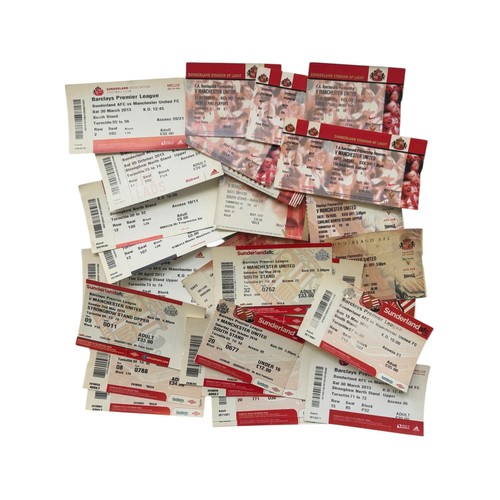 80 - COLLECTION OF MANCHESTER UNITED AWAY VERSUS SUNDERLAND FOOTBALL TICKET STUBS, 34 EXAMPLES, 1999 ONWA... 