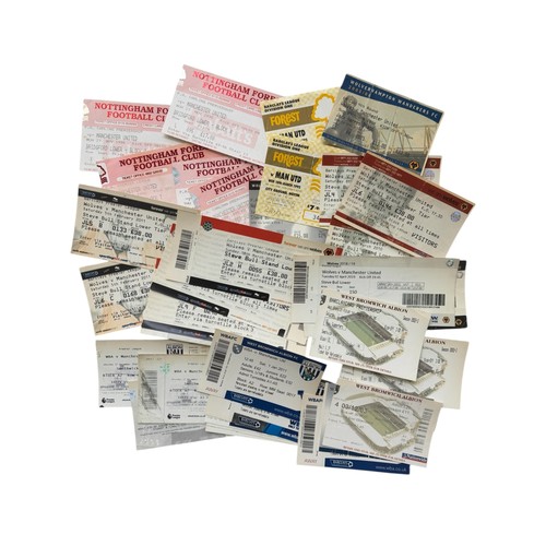 81 - COLLECTION OF MANCHESTER UNITED AWAY FOOTBALL TICKET STUBS, WEST BROM x14, WOLVES x13, FOREST x7, 19... 