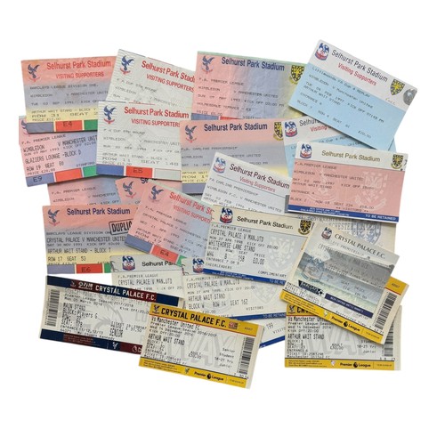 82 - COLLECTION OF MANCHESTER UNITED AWAY FOOTBALL TICKET STUBS, x13 WIMBLEDON, x11 CRYSTAL PALACE, 1990s... 