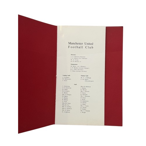 98 - 1966/67 MANCHESTER UNITED LEAGUE CHAMPIONS BANQUET DINNER & DANCE MENU, SUPERB ITEM, MIDLAND HOTEL, ... 