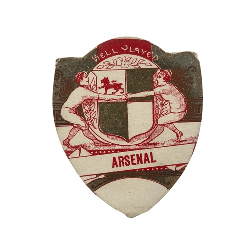 110 - EARLY 1900s ARSENAL BAINES TRADE CARD, 'WELL PLAYED ARSENAL', DEPICTING TWO PLAYERS PULLING APART.