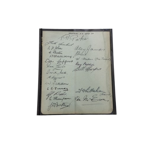 118 - 1929-30 ORIGINAL ARSENAL AUTOGRAPH SHEET, 20 AUTOS, INCLUDES TOM WHITTAKER, BILLY MILNE & 'PUNCH' Mc... 