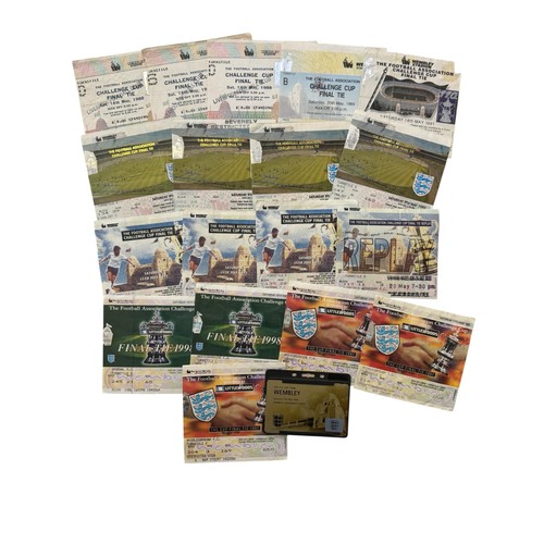 36 - COLLECTION OF FA CUP FINAL FOOTBALL TICKET STUBS, 1988-98, DUPLICATION, 19 TOTAL.