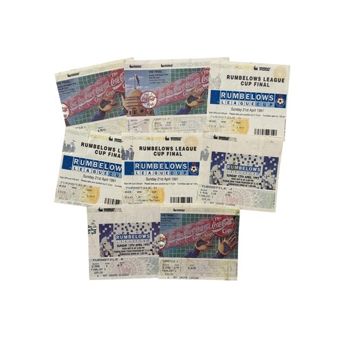 52 - COLLECTION OF MANCHESTER UNITED FOOTBALL LEAGUE CUP TICKET STUBS, 8 IN TOTAL, DUPLICATION NOTED.