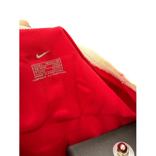 58 - RAY PARLOUR 2002-04 ARSENAL MATCH WORN FOOTBALL SHIRT, LONG SLEEVED RED SHIRT, CHAMPIONS LEAGUE PATC... 