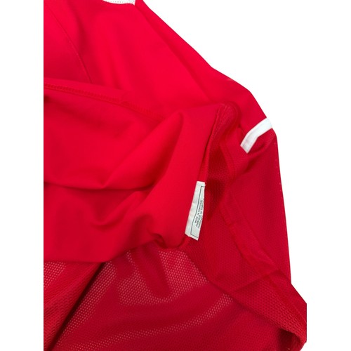 57 - DENNIS BERGKAMP 2002-04 ARSENAL MATCH WORN FOOTBALL SHIRT, SHORT SLEEVED RED SHIRT, PREMIER LEAGUE P... 