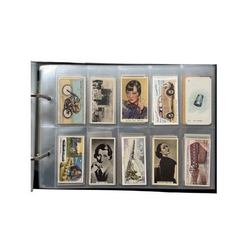 681 - CIGARETTE CARDS, AN ALBUM OF ODDS, 250 CARDS, FOOTBALL, WAR TIME GENERALS, ACTORS, ACTRESSES, BEAUTI... 