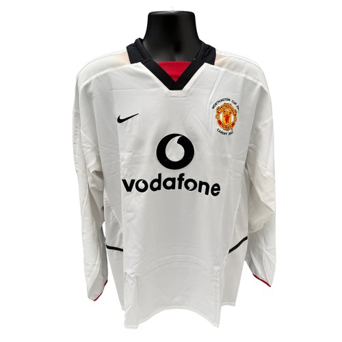 47 - DAVID BECKHAM MANCHESTER UNITED 2003 WORTHINGTON CUP FINAL MATCH ISSUE FOOTBALL SHIRT, LONG SLEEVED ... 