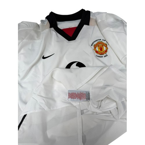 47 - DAVID BECKHAM MANCHESTER UNITED 2003 WORTHINGTON CUP FINAL MATCH ISSUE FOOTBALL SHIRT, LONG SLEEVED ... 
