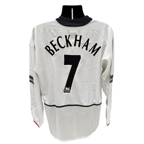 47 - DAVID BECKHAM MANCHESTER UNITED 2003 WORTHINGTON CUP FINAL MATCH ISSUE FOOTBALL SHIRT, LONG SLEEVED ... 