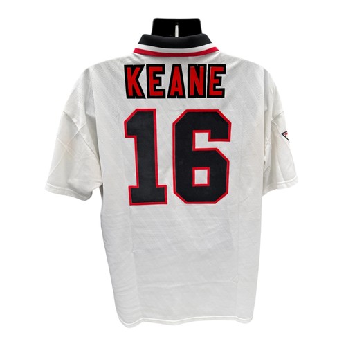 48 - ROY KEANE MANCHESTER UNITED 1996/97 MATCH WORN FOOTBALL SHIRT, SHORT SLEEVED AWAY SHIRT, KEANE No.16... 
