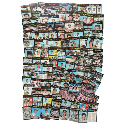 679 - 1971 TOPPS BASEBALL TRADE CARDS, GREEN BACKS, CIRCA 750 CARDS NOTED, CARDS ARE MIXED AND WE CANNOT V... 