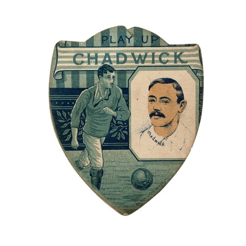 270 - J.BAINES FOOTBALL TRADE CARD, PLAY UP CHADWICK, EDGARD CHADWICK MADE 7 ENGLAND CAPS (1891-97) AND AL... 