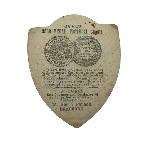 274 - J.BAINES FOOTBALL TRADE CARD, SCOTLAND, J.COWAN, ASTON VILLA (1890-1902).