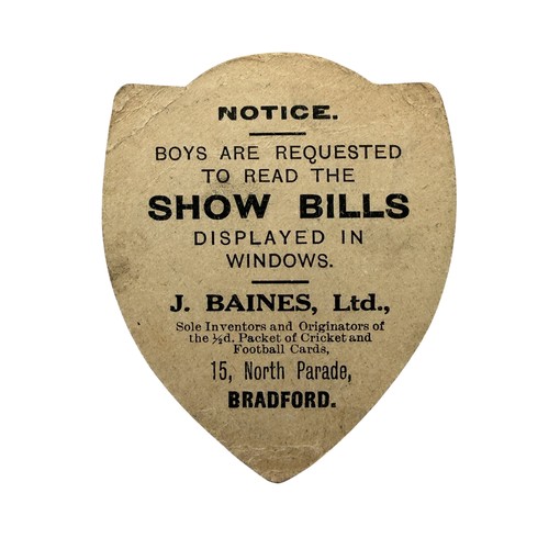 279 - J.BAINES FOOTBALL TRADE CARD, SCOTLAND, DEPICTING A MILITARY FOOTBALL FIXTURE.